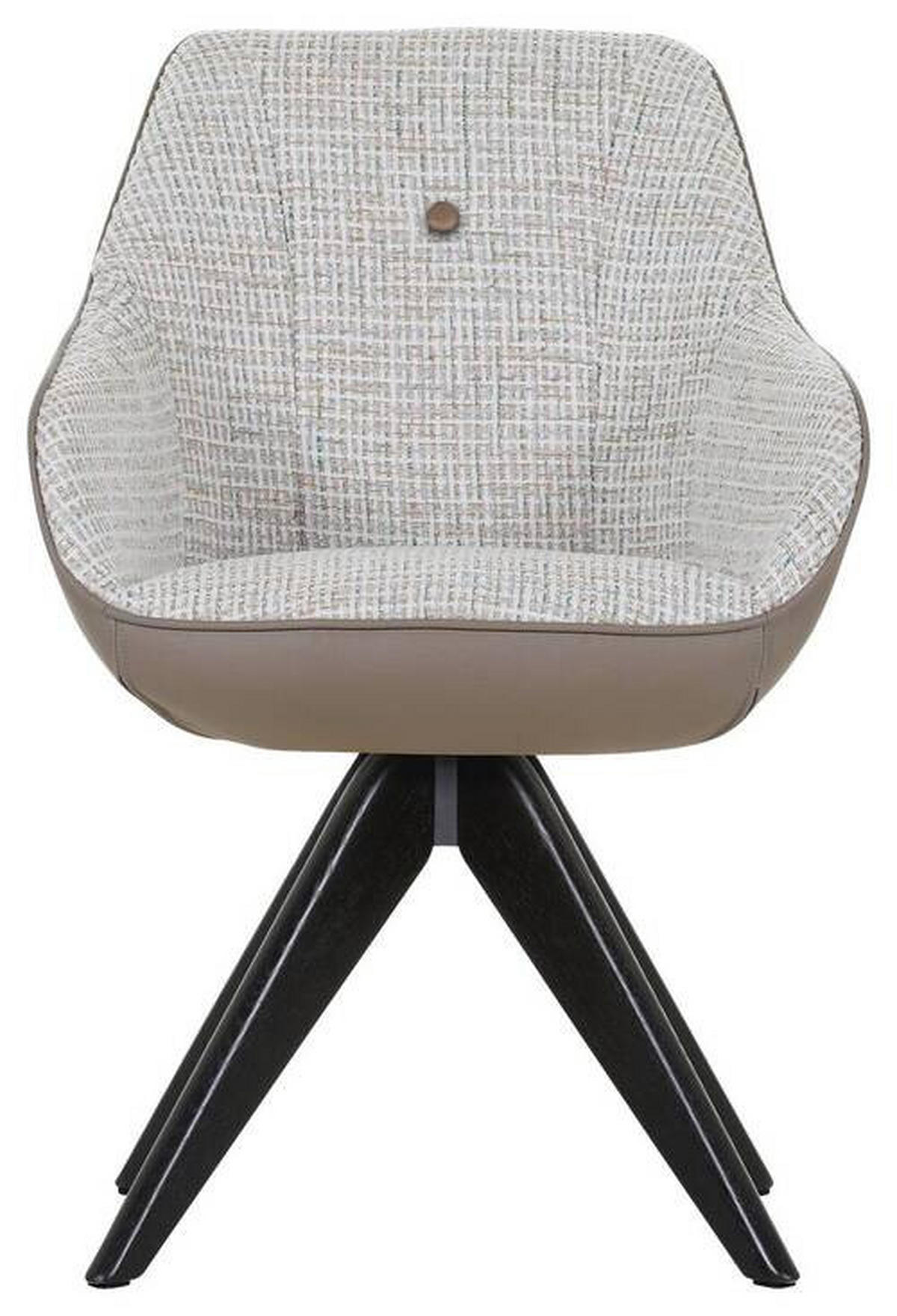 ARMLEHNSTUHL  in Chenille, Lederlook  - Taupe/Beige, Modern, Holz/Textil (60/83/65cm) - Novel
