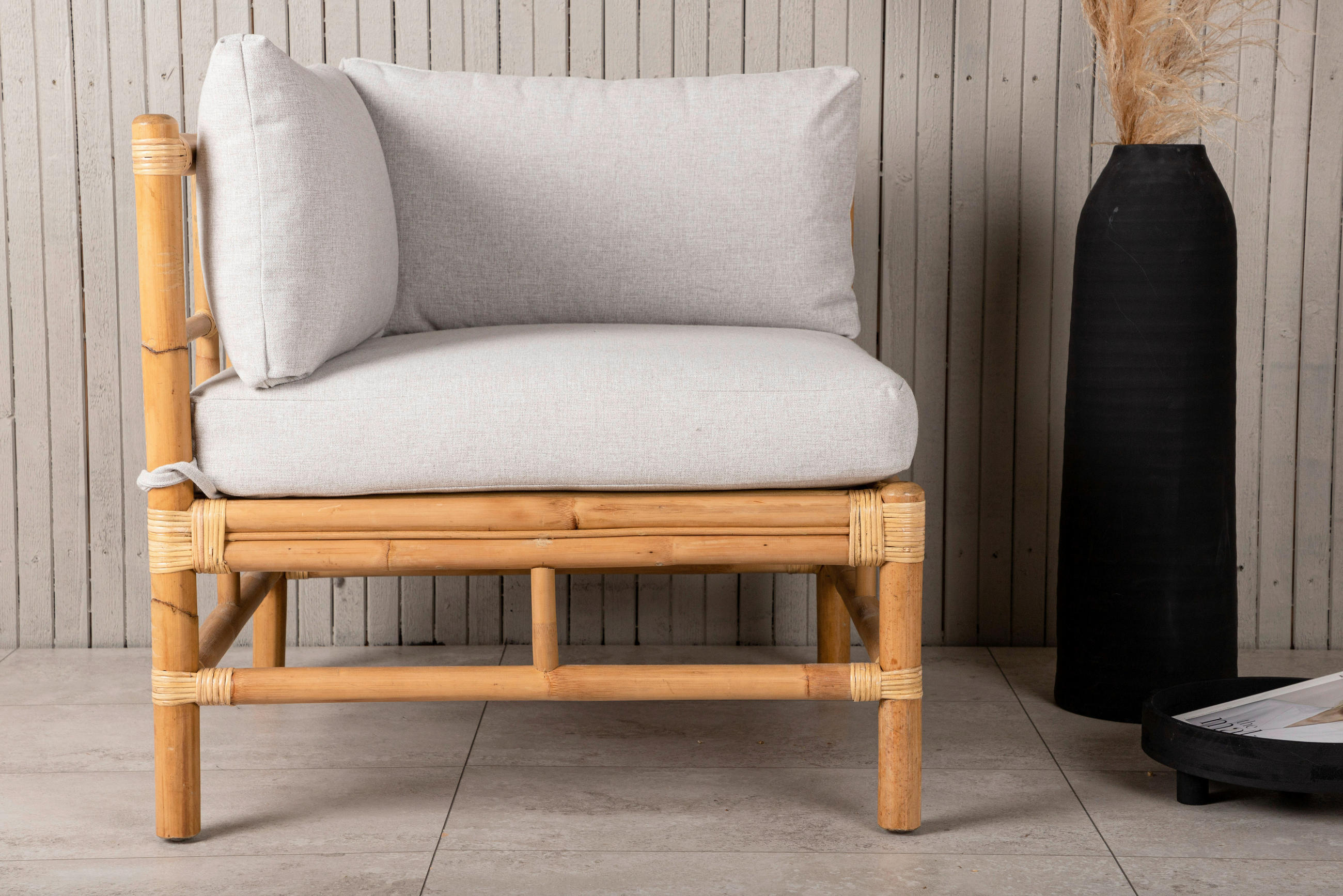 LOUNGEECKTEIL - Hellbraun, KONVENTIONELL, Holz/Textil (75/70/74cm) - Gardenson