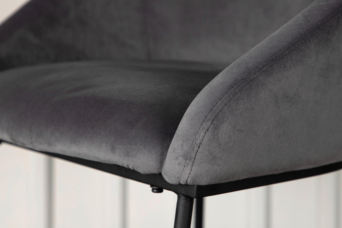 BARPALL i svart, mörkgrå  - mörkgrå/svart, Design, metall/textil (58,5/97/57cm) - Livetastic