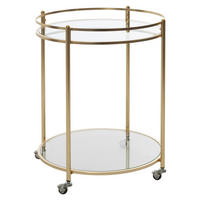 SERVERINGSVAGN i guldfärgad  - guldfärgad, Design, metall/glas (75/57/75cm) - MID.YOU