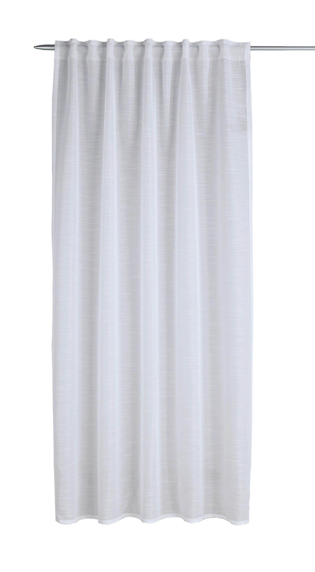 FERTIGVORHANG  halbtransparent  135/245 cm   - Weiß, Basics, Textil (135/245cm)