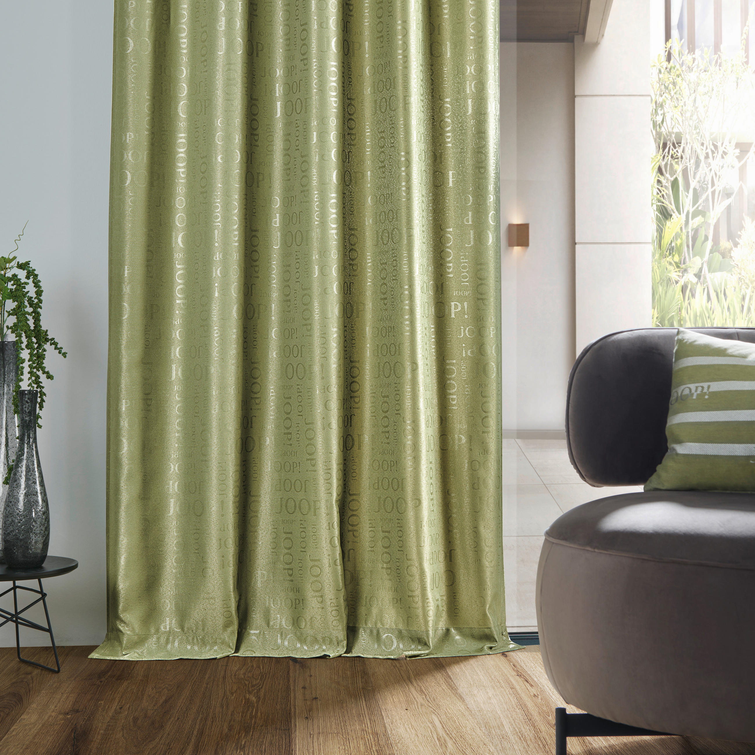 FERTIGVORHANG blickdicht  - Olivgrün, Design, Textil (130/250cm) - Joop!