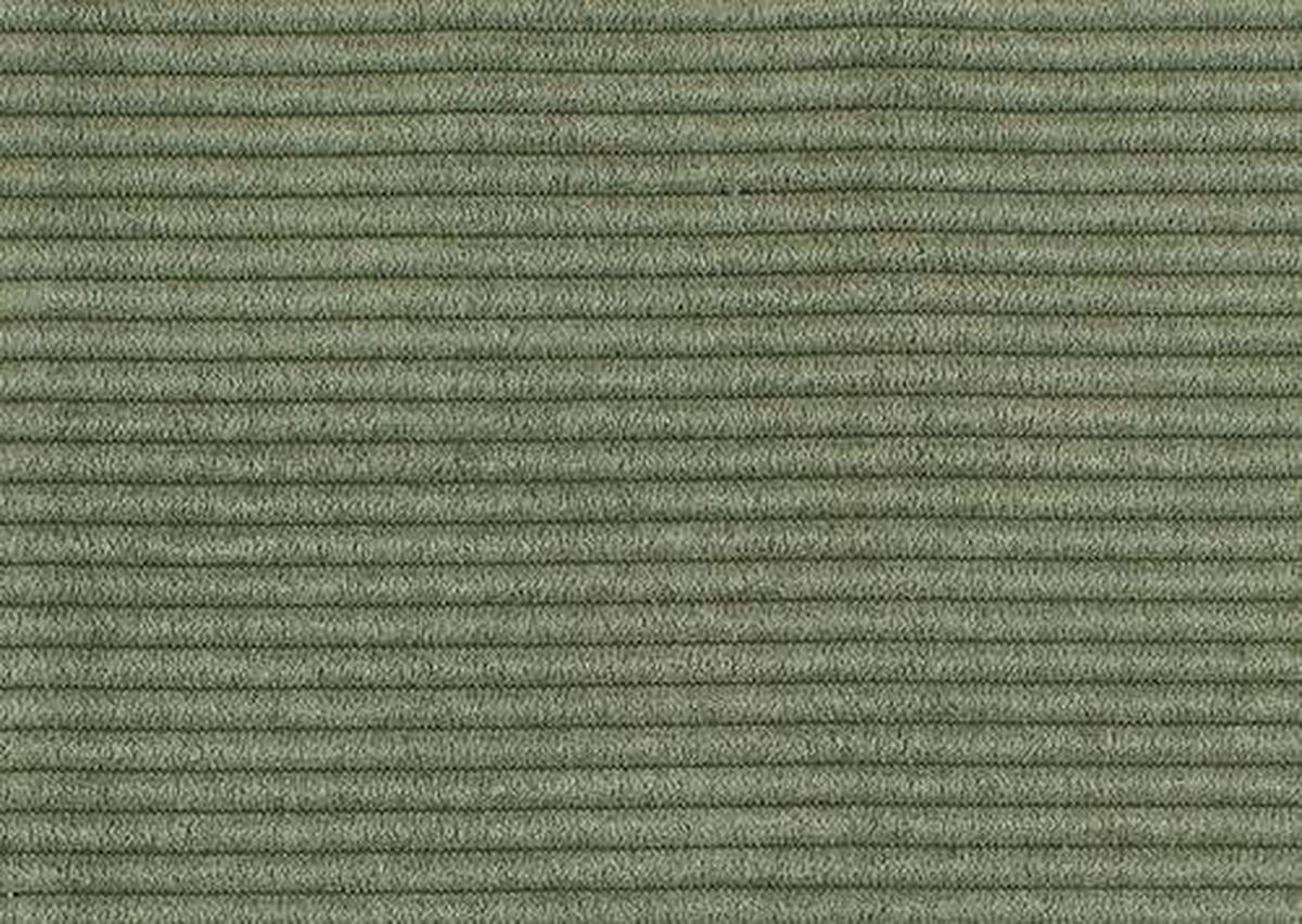 ECKSOFA in Cord Olivgrün  - Schwarz/Olivgrün, Design, Textil/Metall (301/202cm) - Moderano
