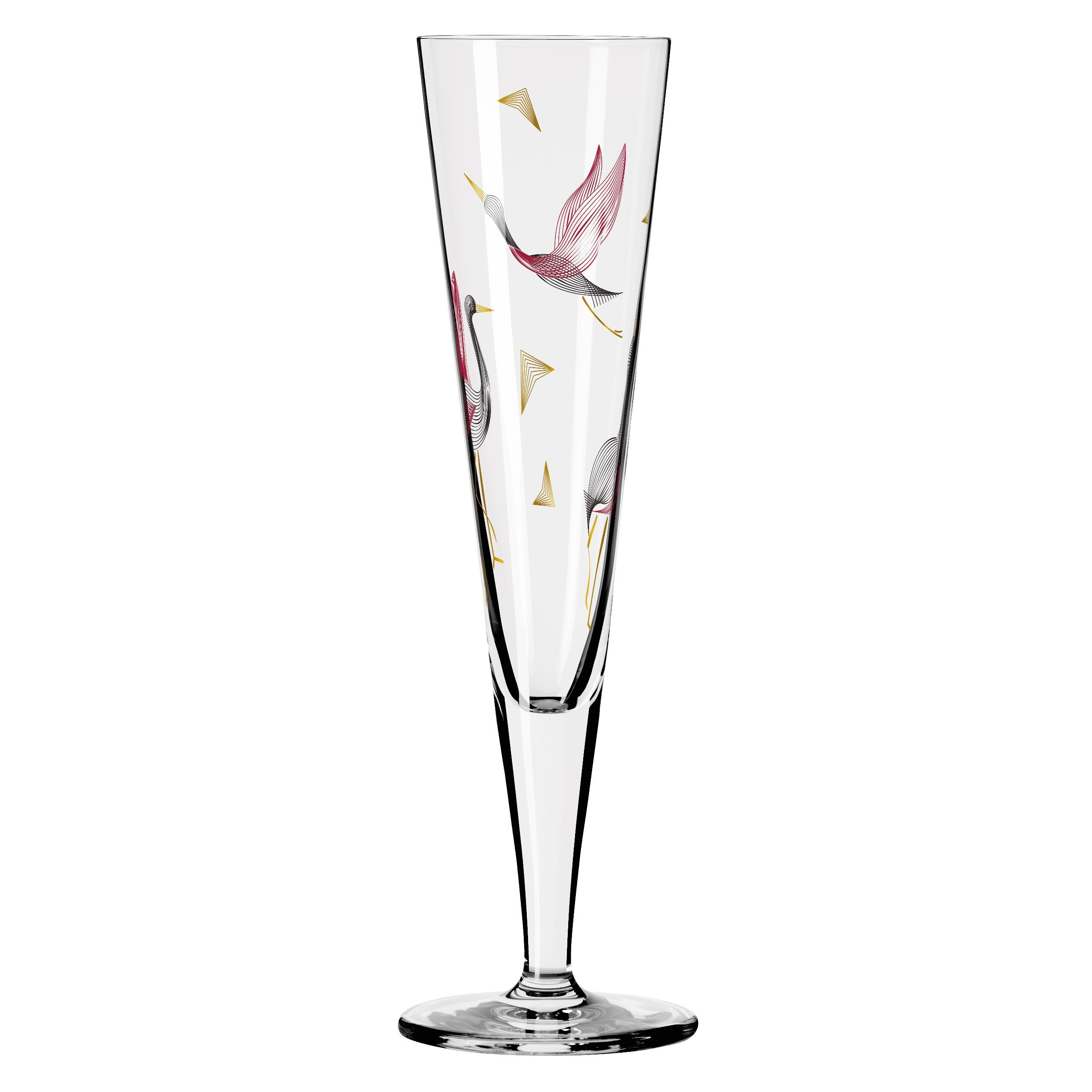 CHAMPAGNERGLAS - Rot/Goldfarben, Basics, Glas (7,2/24cm) - Ritzenhoff
