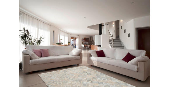 FLACHWEBETEPPICH 80/150 cm Spark 110 Grau/Silber Grau, Silberfarben  - Silberfarben/Grau, Basics, Leder/Textil (80/150cm) - Novel