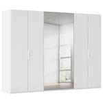 DREHTÜRENSCHRANK 301/223/61 cm,  in Weiß, 6-türig  - Weiß, Basics, Glas/Holzwerkstoff (301/223/61cm) - Novel