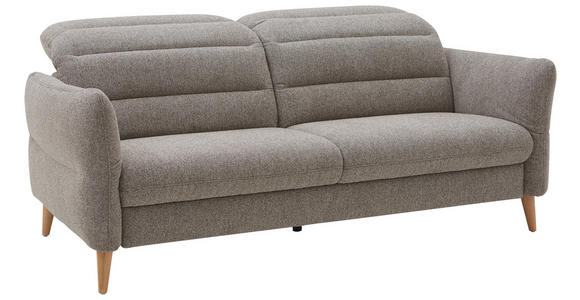 2-SITZER-SOFA Webstoff Greige  - Eiche Bianco/Greige, Design, Holz/Textil (192-220/85-106/112cm) - Dieter Knoll