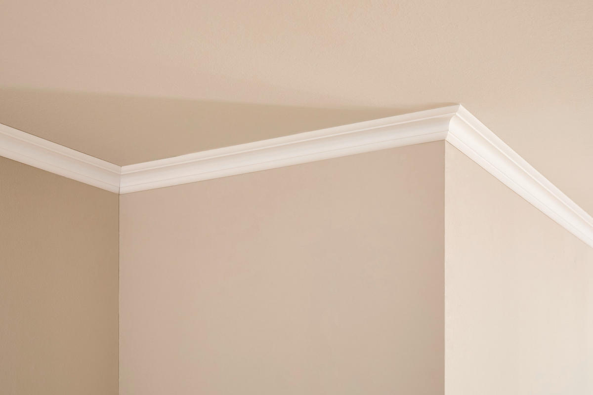 Deckenleiste 200/3,7/3,7 cm Weiß Kunststoff  - Weiß, MODERN, Kunststoff (200/3,7/3,7cm)