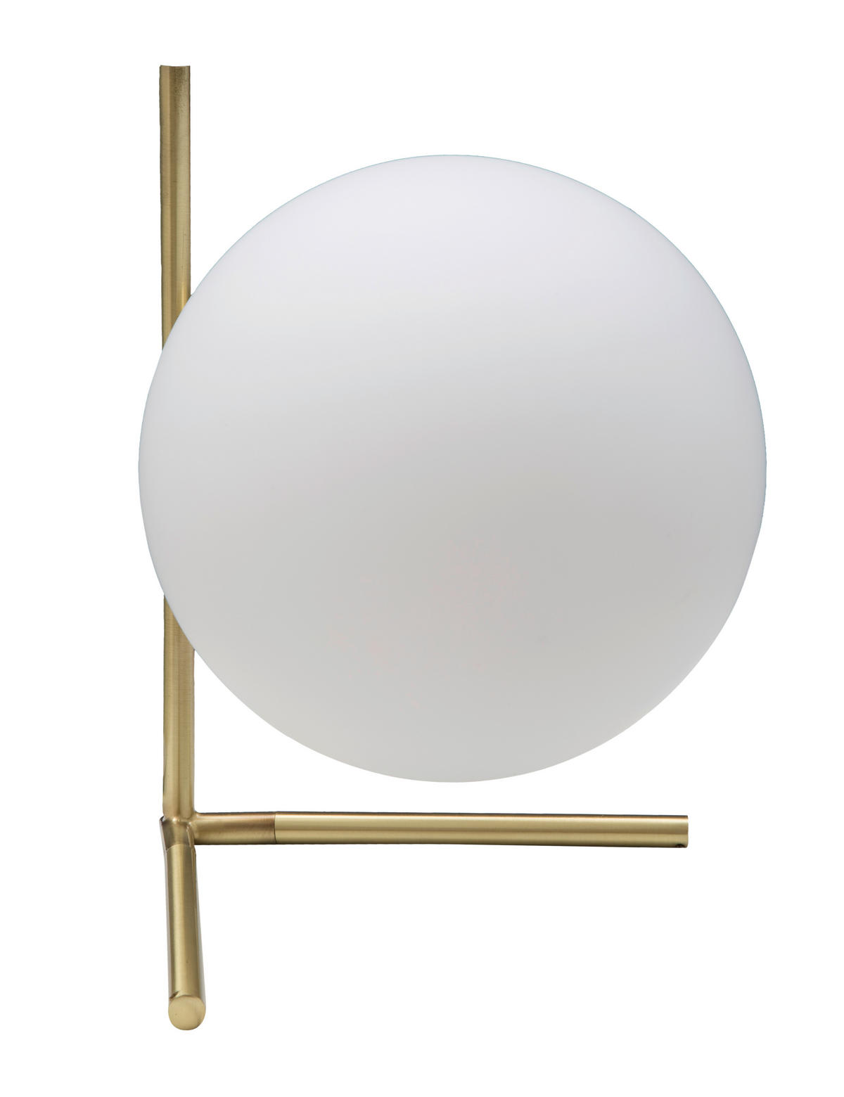 TISCHLEUCHTE 25/27 cm  - Goldfarben/Weiß, Trend, Glas/Metall (25/27cm) - Mauro Ferretti