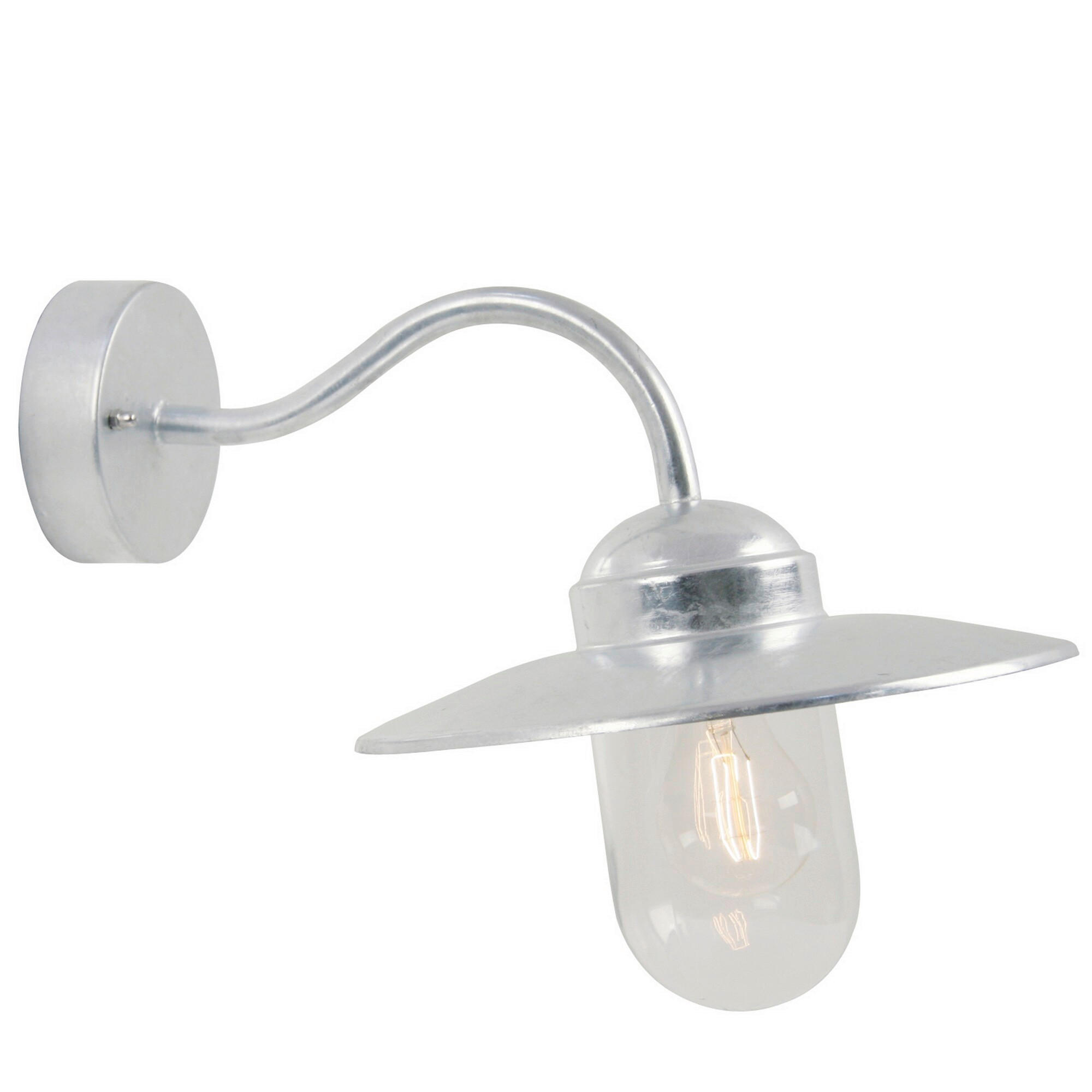 AUßENWANDLEUCHTE 27,5/27/42 cm   - Zinkfarben, KONVENTIONELL, Glas/Metall (27,5/27/42cm) - Nordlux