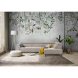 ECKSOFA in Feincord Beige  280/205 cm  - Beige/Schwarz, Design, Textil/Metall (280/205cm) - Xora
