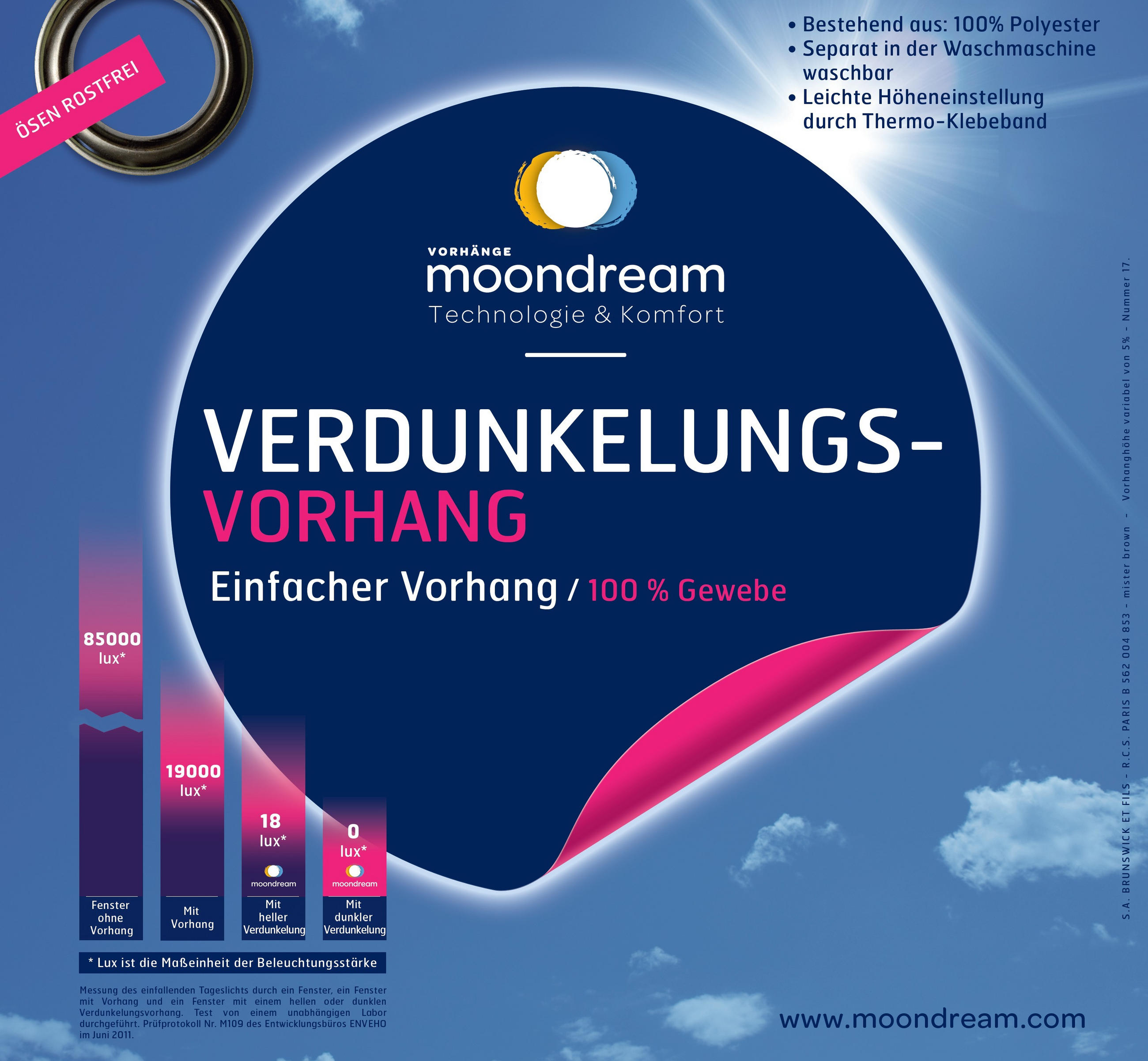 VERDUNKELUNGSVORHANG Verdunkelung  - Taupe, Design, Textil (145/260cm)