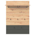 GARDEROBE  in 230/195/45 cm  - Anthrazit/Eiche Artisan, KONVENTIONELL, Glas/Holzwerkstoff (230/195/45cm) - Xora