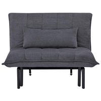 SCHLAFSESSEL Cord Grau    - Schwarz/Grau, Design, Holz/Textil (108/82/102cm) - Stylife