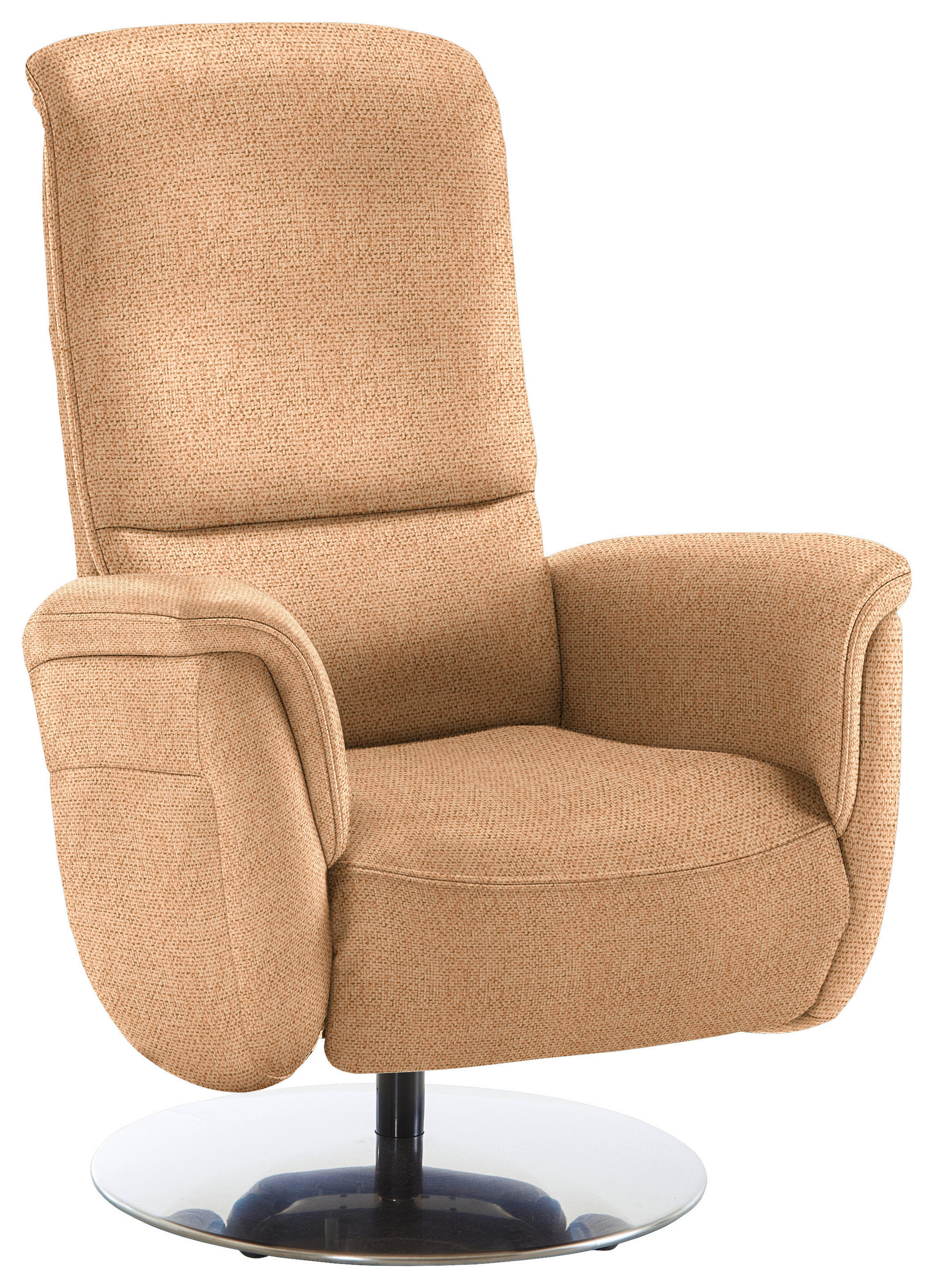 RELAXSESSEL Textil Gelb  - Edelstahlfarben/Gelb, Konventionell, Textil/Metall (79/112/94cm) - Beldomo Premium