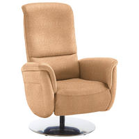 RELAXSESSEL Textil Gelb  - Edelstahlfarben/Gelb, Konventionell, Textil/Metall (79/112/94cm) - Beldomo Premium