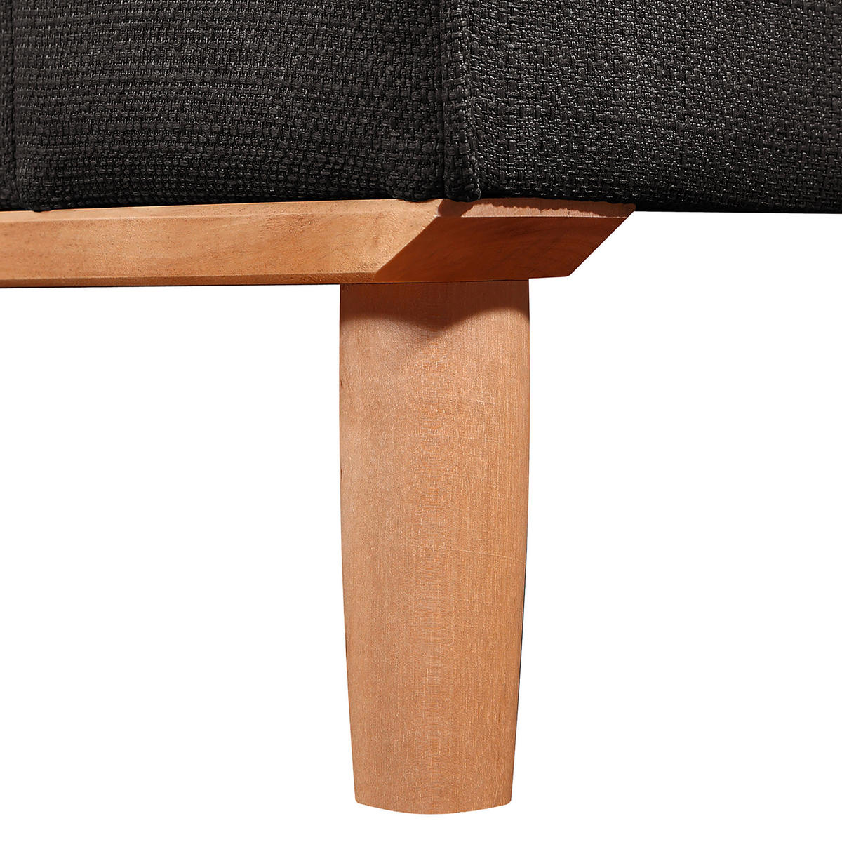 ECKSOFA Beata Dunkelgrau Mikrofaser  - Wengefarben/Dunkelgrau, Design, Holz/Textil (150/230cm) - Livetastic