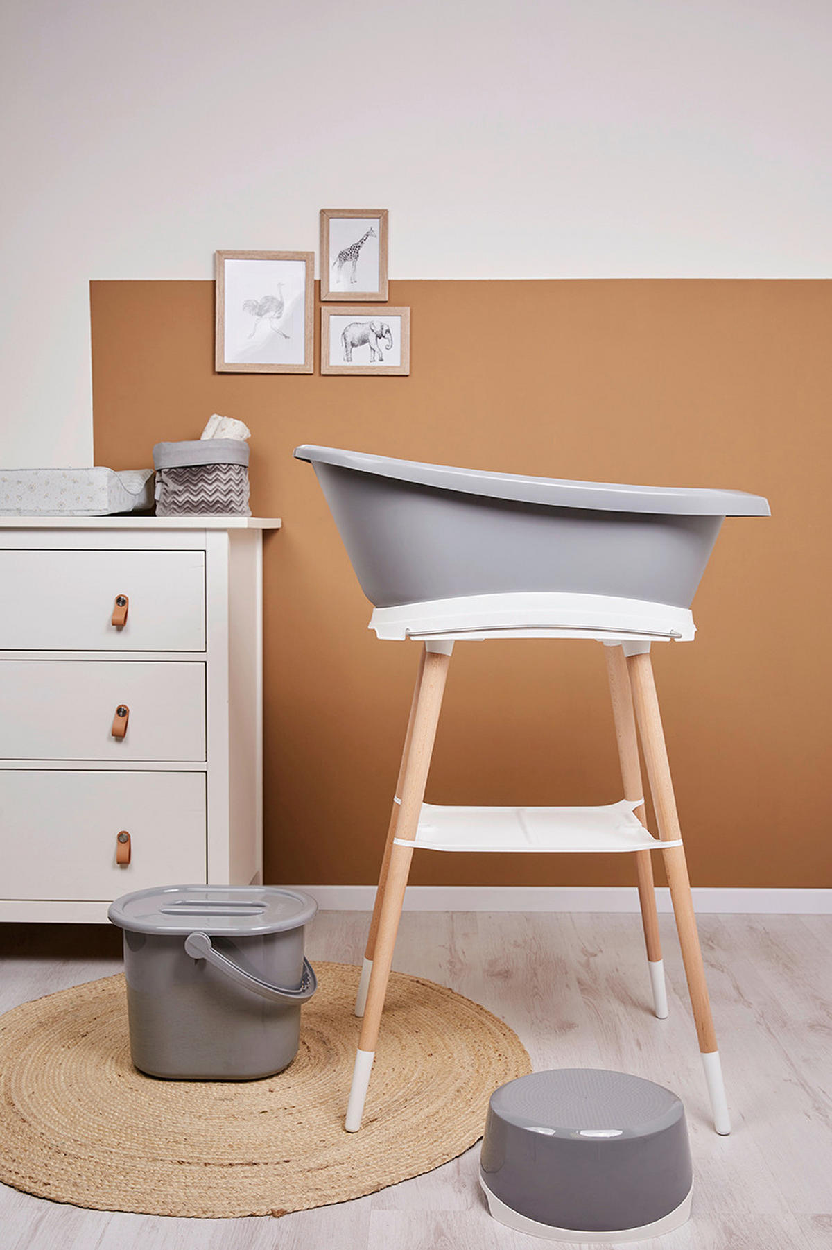 BABYBADEWANNE SENSE EDITION  - Dunkelgrau, Basics, Kunststoff (79,5/41,5/30,8cm) - Bebe Jou