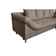 ECKSOFA Braun Struktur - Schwarz/Braun, KONVENTIONELL, Textil/Metall (274/194cm) - Carryhome