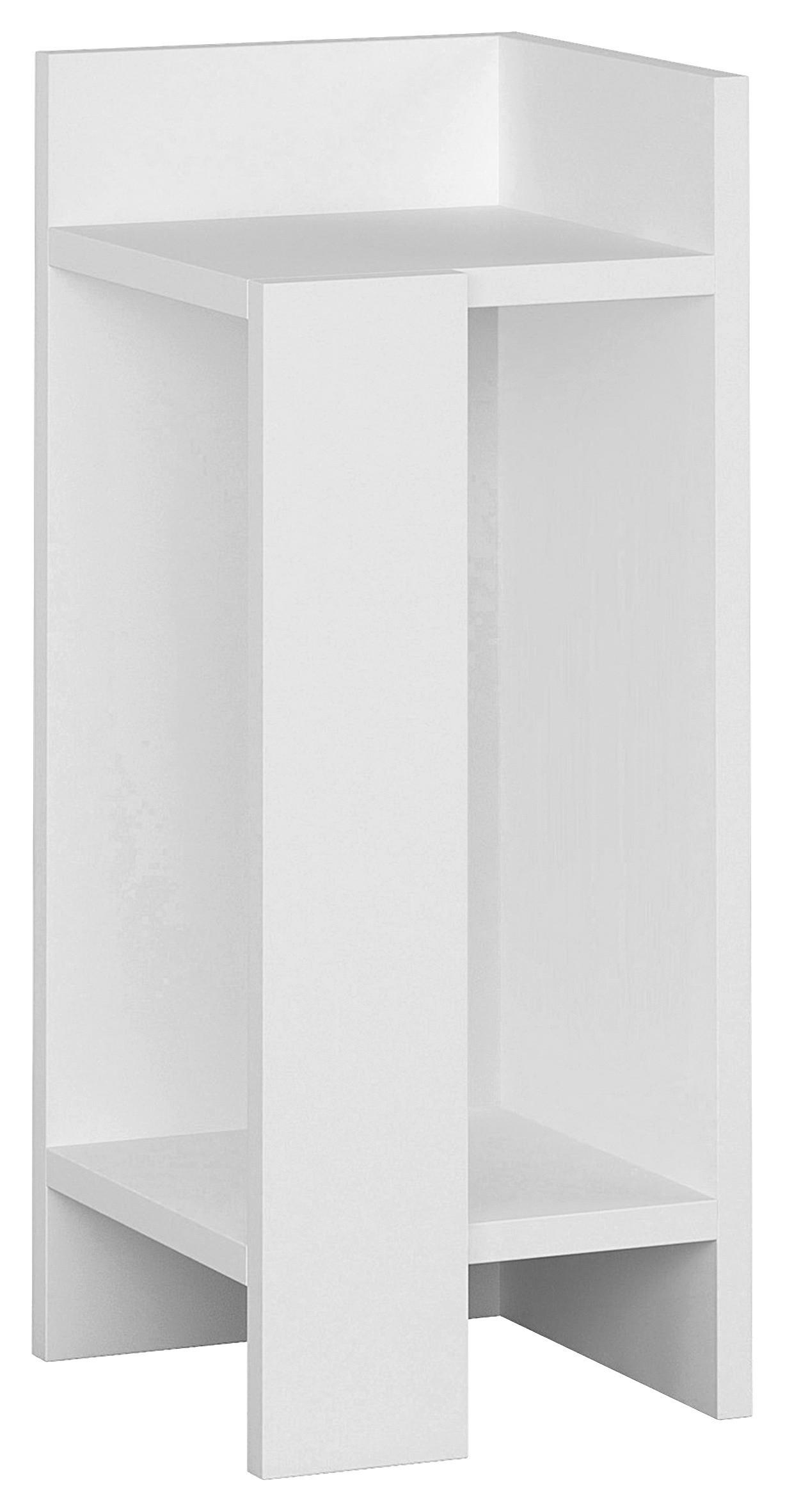 Livetastic Nachttisch Weiß 27x60x25 cm