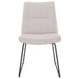 STUHL - Hellgrau/Schwarz, Design, Textil/Metall (50/90/68cm) - Valnatura