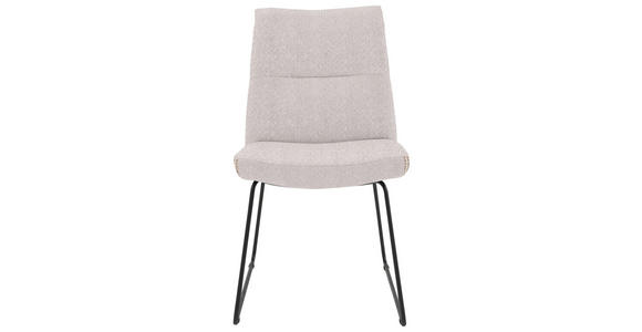STUHL - Hellgrau/Schwarz, Design, Textil/Metall (50/90/68cm) - Valnatura