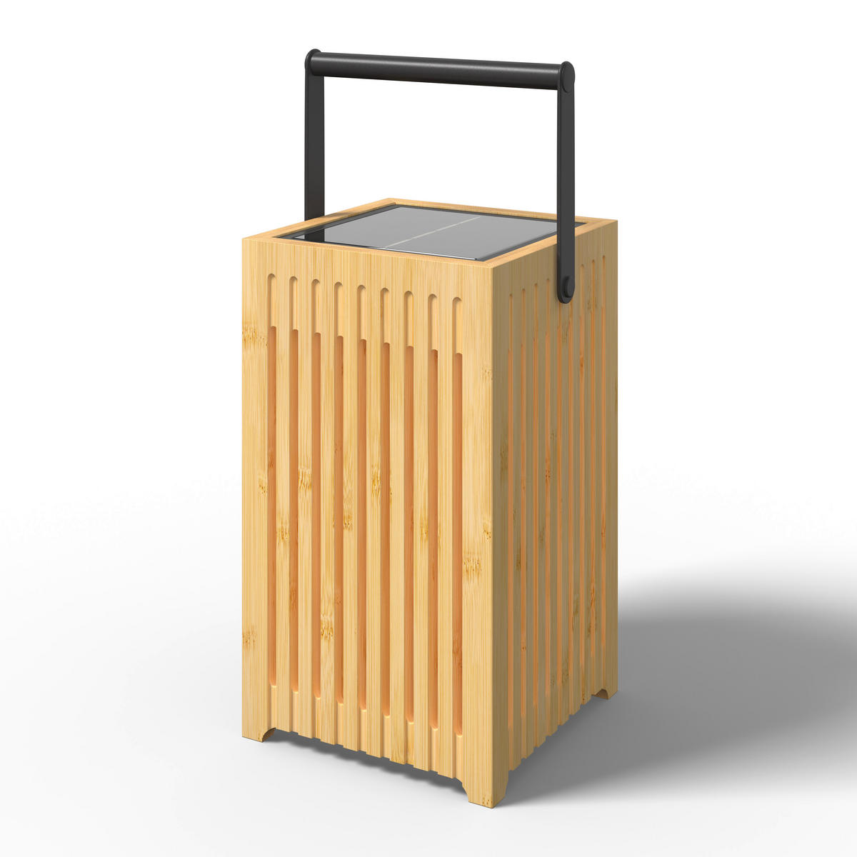 SOLÁRNE SVIETIDLO, 10/10/18 cm - čierna, Design, kov/drevo (10/10/18cm) - Ambia Garden