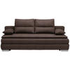 SCHLAFSOFA  mit Stoffauswahl, Schlafen auf Sitzhöhe, Rücken echt Webstoff Cappuccino  - Silberfarben/Cappuccino, KONVENTIONELL, Kunststoff/Textil (207/94/90cm) - Livetastic
