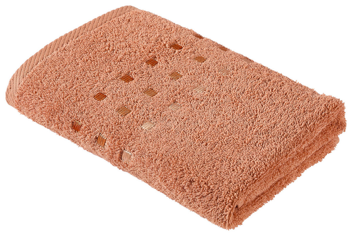 HANDTUCH Quattro Dunkelorange  - Dunkelorange, Basics, Textil (50/100cm) - Esposa