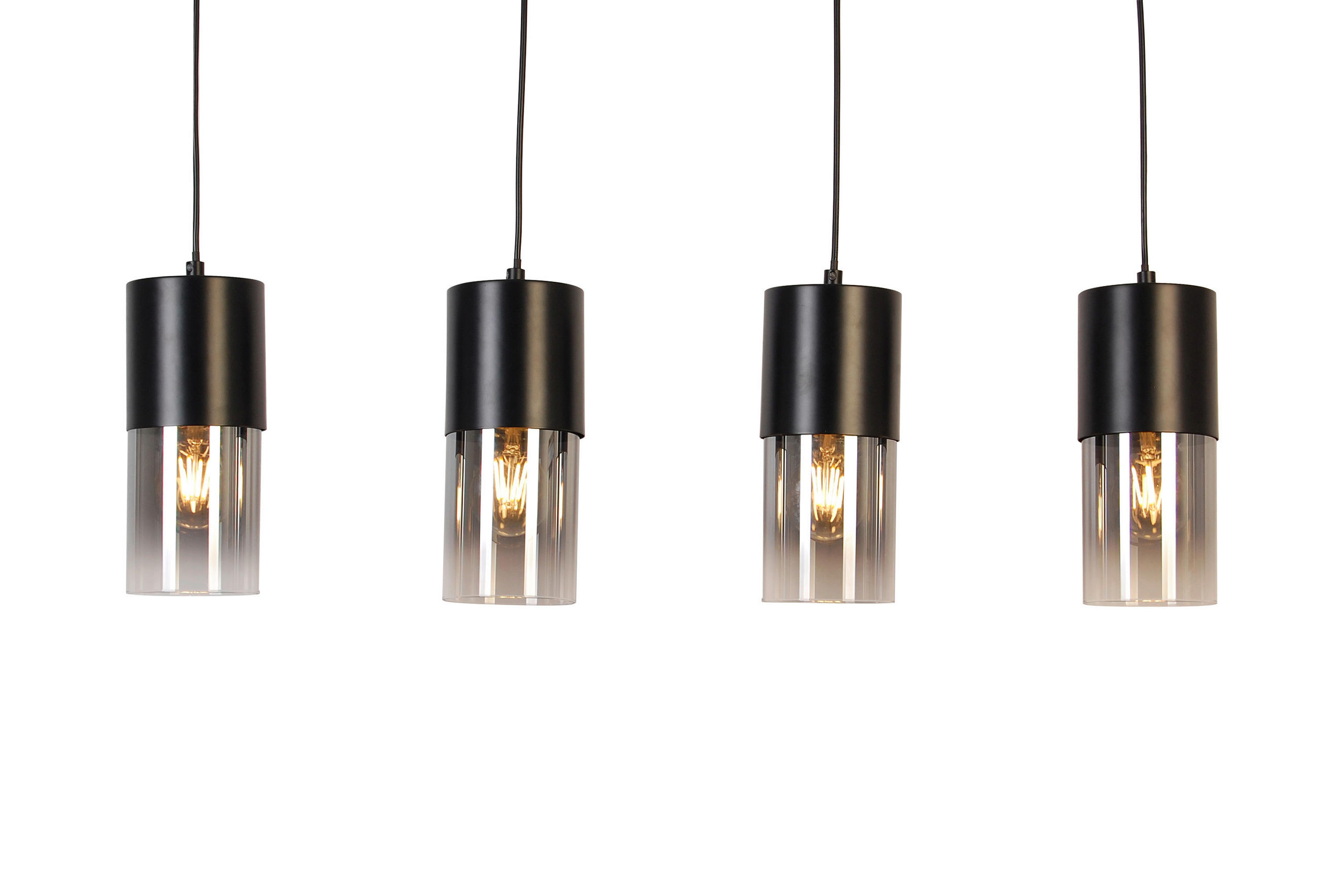 HÄNGELEUCHTE 80,5/10/150 cm    - Graubraun, Trend, Glas/Metall (80,5/10/150cm) - Novel