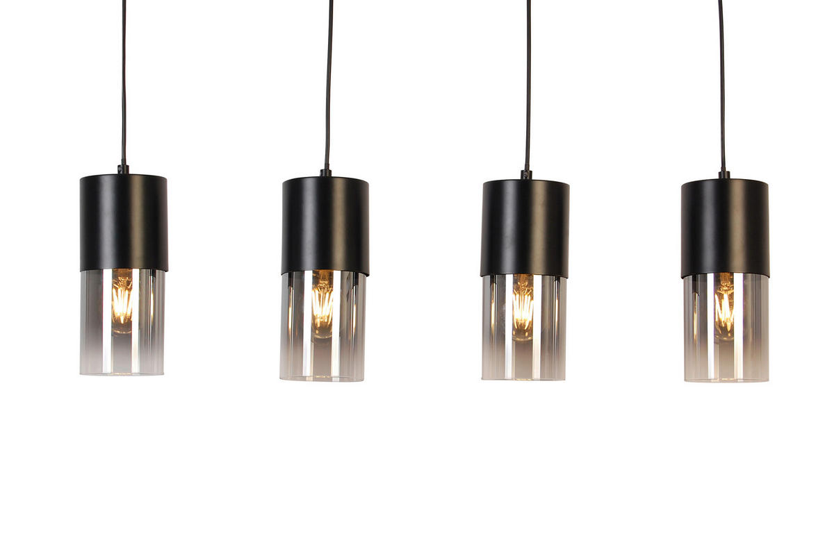 HÄNGELEUCHTE 80,5/10/150 cm    - Graubraun, Trend, Glas/Metall (80,5/10/150cm) - Novel