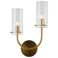 WANDLEUCHTE 25/38/12 cm   - Messingfarben, Basics, Glas/Metall (25/38/12cm) - MAYTONI