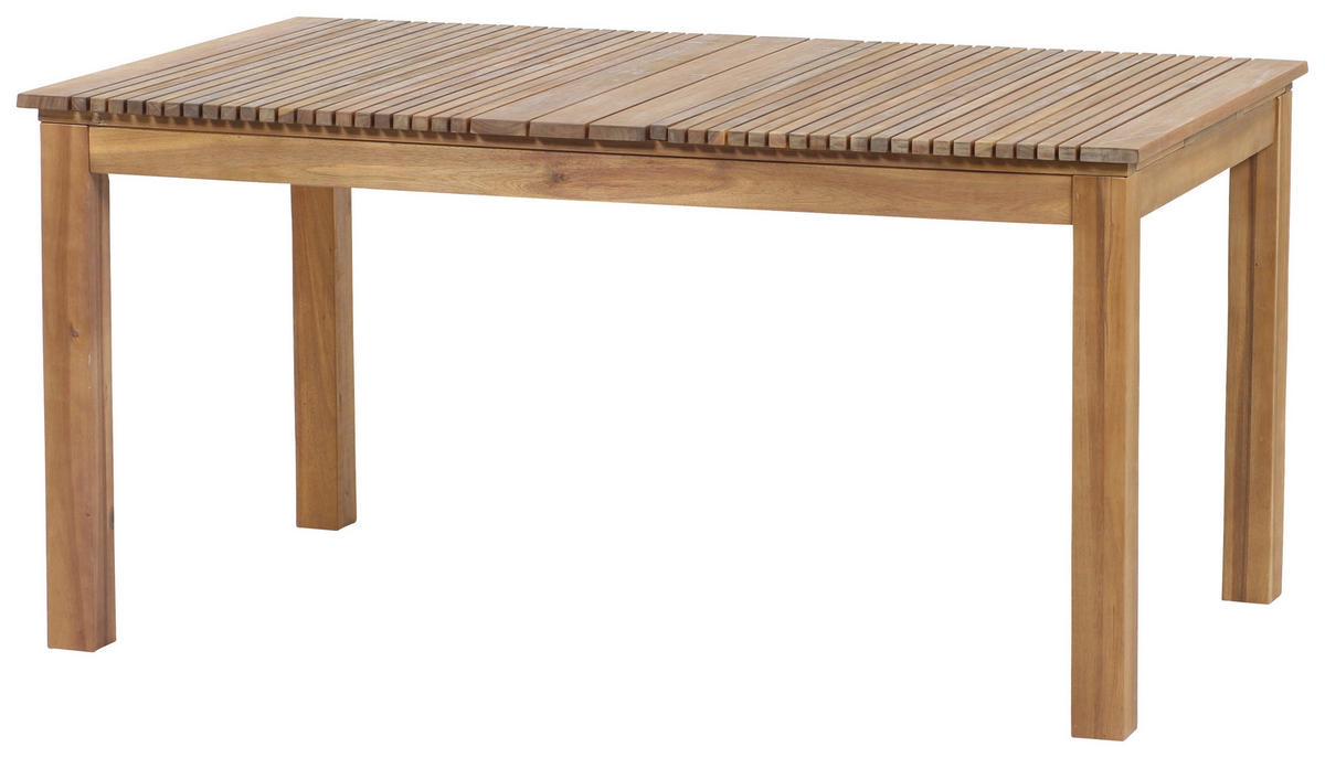 GARTENTISCH Holz Akaziefarben rechteckig  - Akaziefarben, KONVENTIONELL, Holz (150/90/74cm) - Siena Garden