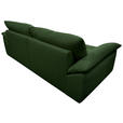 BIGSOFA Webstoff Dunkelgrün  - Dunkelgrün/Schwarz, KONVENTIONELL, Kunststoff/Textil (243/90,5/130cm) - Ambia Home