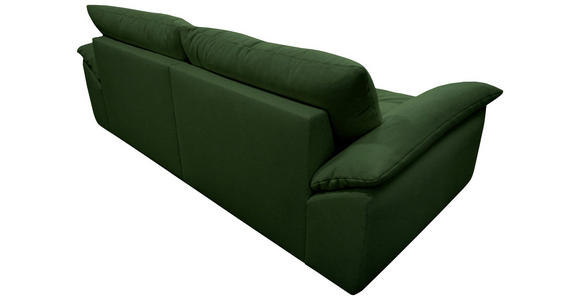 BIGSOFA Webstoff Dunkelgrün  - Dunkelgrün/Schwarz, KONVENTIONELL, Kunststoff/Textil (243/90,5/130cm) - Ambia Home