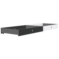 BETTKASTENSET  in Graphitfarben, Weiss  - Weiss/Graphitfarben, Konventionell, Holzwerkstoff (100/16/60cm) - Carryhome