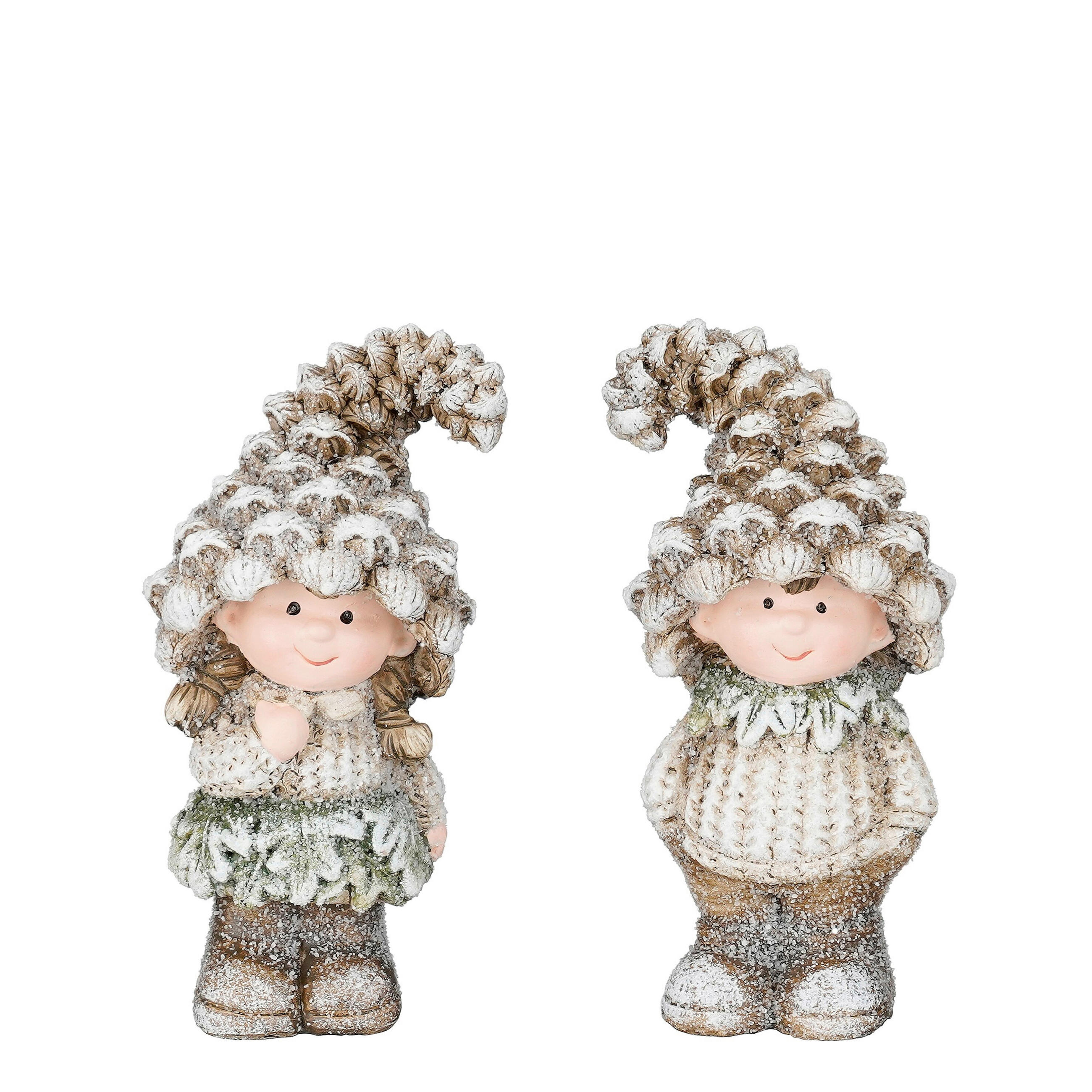 KARÁCSONYI FIGURA - szürke, Basics, műanyag (8/6/15cm)