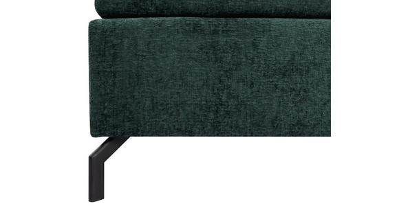 BOXSPRINGBETT 160/200 cm,  in Dunkelgrün, Topper, H2 + H2 = mittel  - Dunkelgrün/Schwarz, Design, Textil/Metall (160/200cm) - Esposa