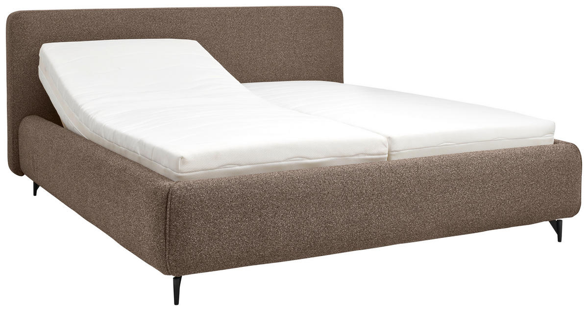 POLSTERBETT Bettkasten, Lattenroste, Matratzen 180/200 cm  in Braun  - Birkefarben/Buchefarben, Design, Holz/Textil (180/200cm) - Musterring