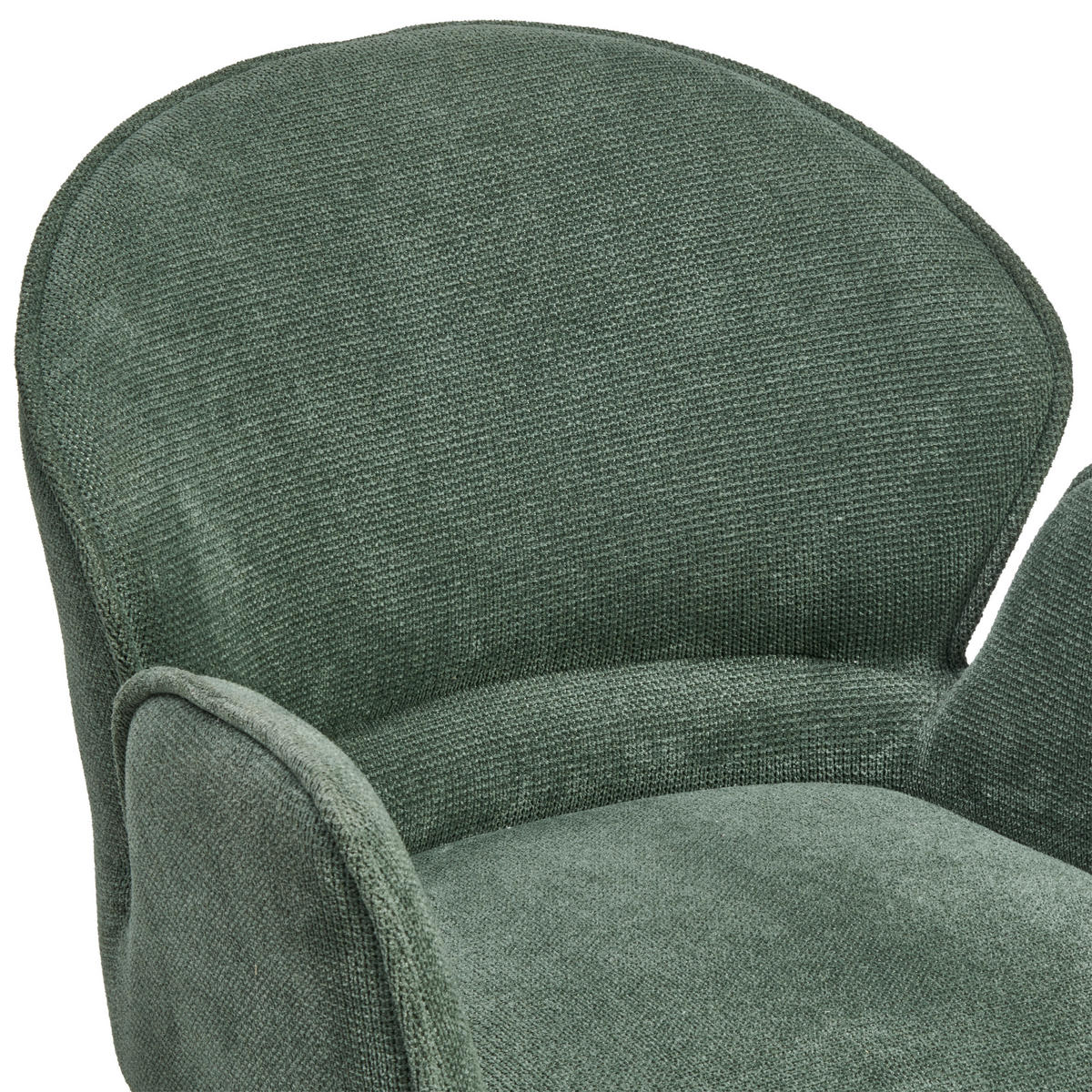 ARMLEHNSTUHL  Sitzfläche 360° drehbar Webstoff  - Schwarz/Grün, MODERN, Holz/Textil (60/86/61cm) - MID.YOU