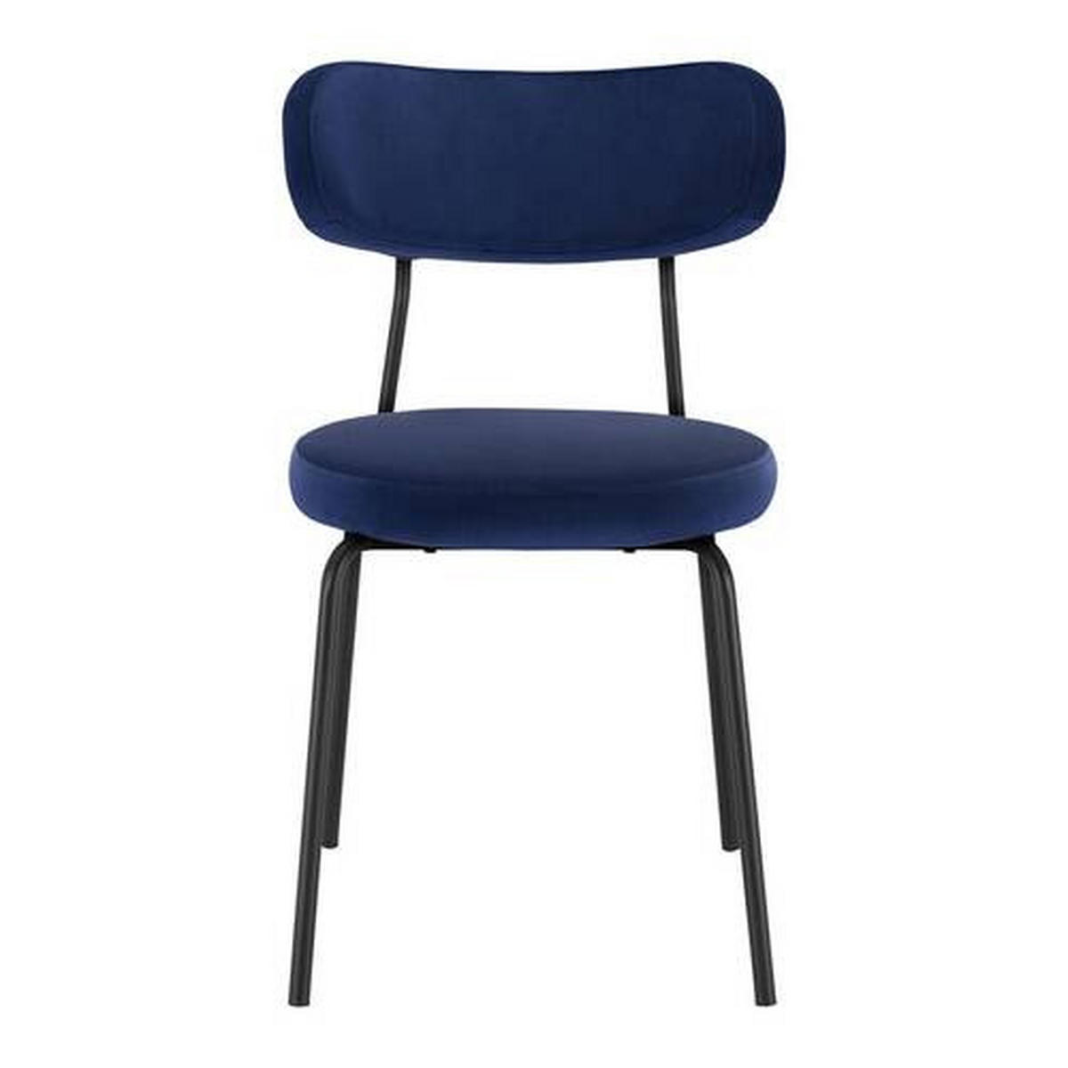 STUHL - Blau/Schwarz, MODERN, Holz/Textil (51/82/63cm) - Bessagi Home