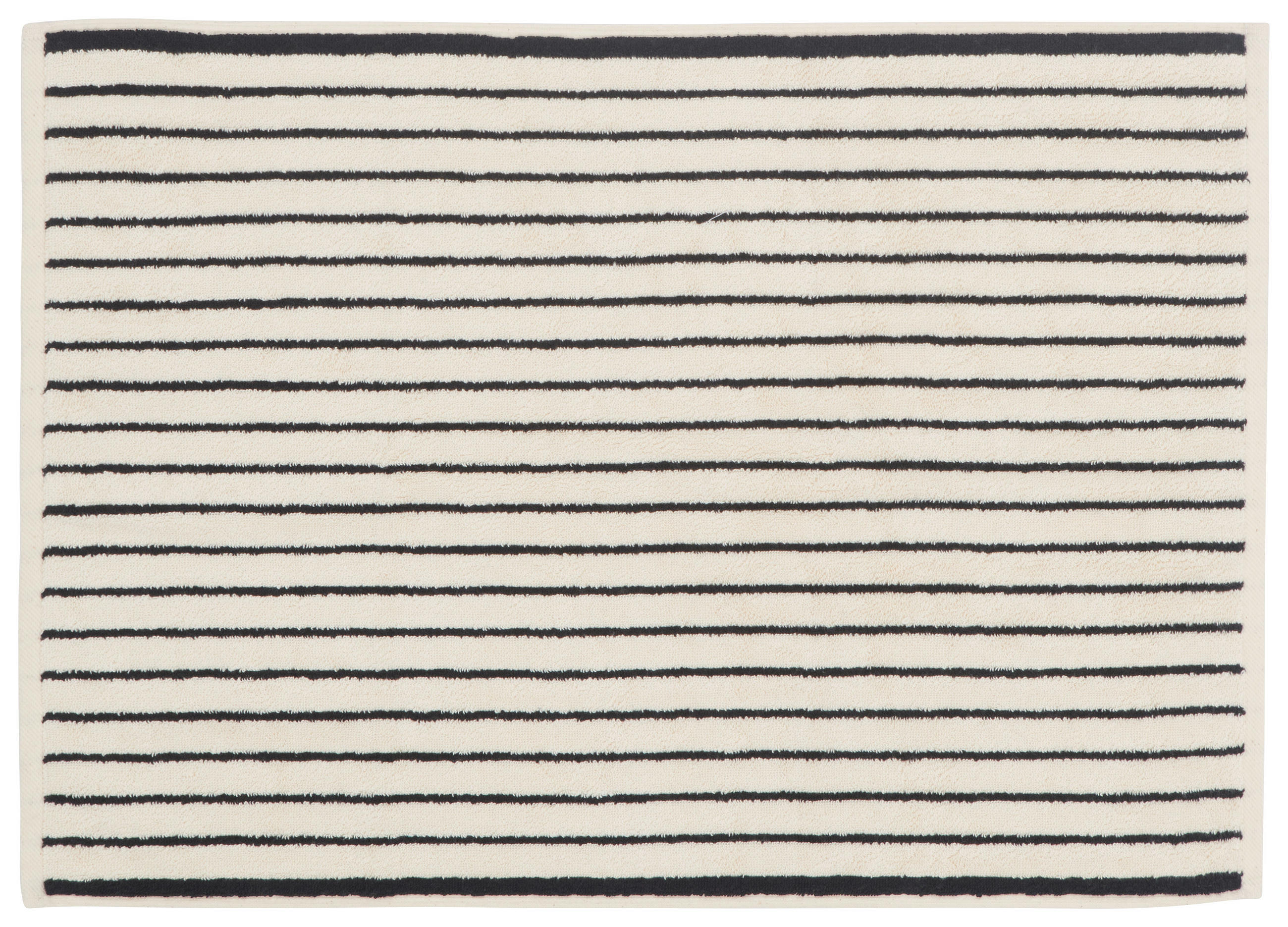 BADEMATTE Schwarz, Ecru 50/70 cm  - Ecru/Schwarz, KONVENTIONELL, Textil (50/70cm) - Dieter Knoll