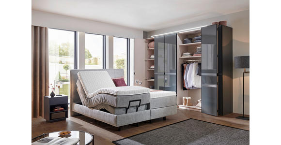 DREHTÜRENSCHRANK in Anthrazit - Anthrazit/Schwarz, Design, Glas/Holzwerkstoff (298/240/630cm) - Dieter Knoll