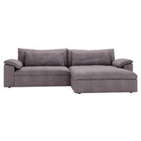 ECKSOFA  in Webstoff Grau, Lila  306/198 cm  - Lila/Schwarz, MODERN, Kunststoff/Textil (306/198cm) - Carryhome
