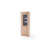 VITRINE in Eichefarben, Anthrazit  - Eichefarben/Anthrazit, Design, Glas/Holz (74/211/45cm) - Livetastic