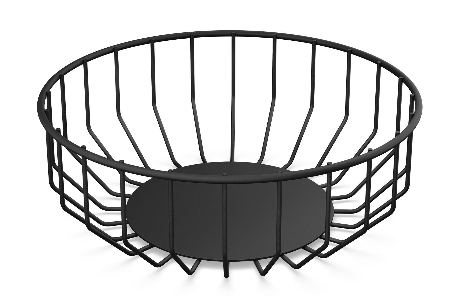 OBSTKORB Abasso  - Schwarz, KONVENTIONELL, Metall (26,5/9,6/26,5cm) - Zack