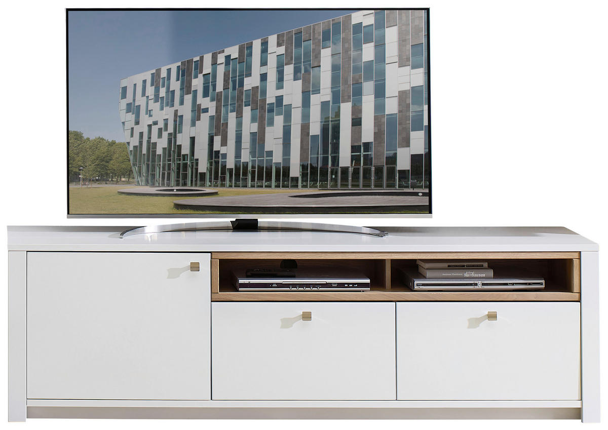 TV-ELEMENT bela  - bela, Moderno, leseni material (192/58/47cm) - Hom`in