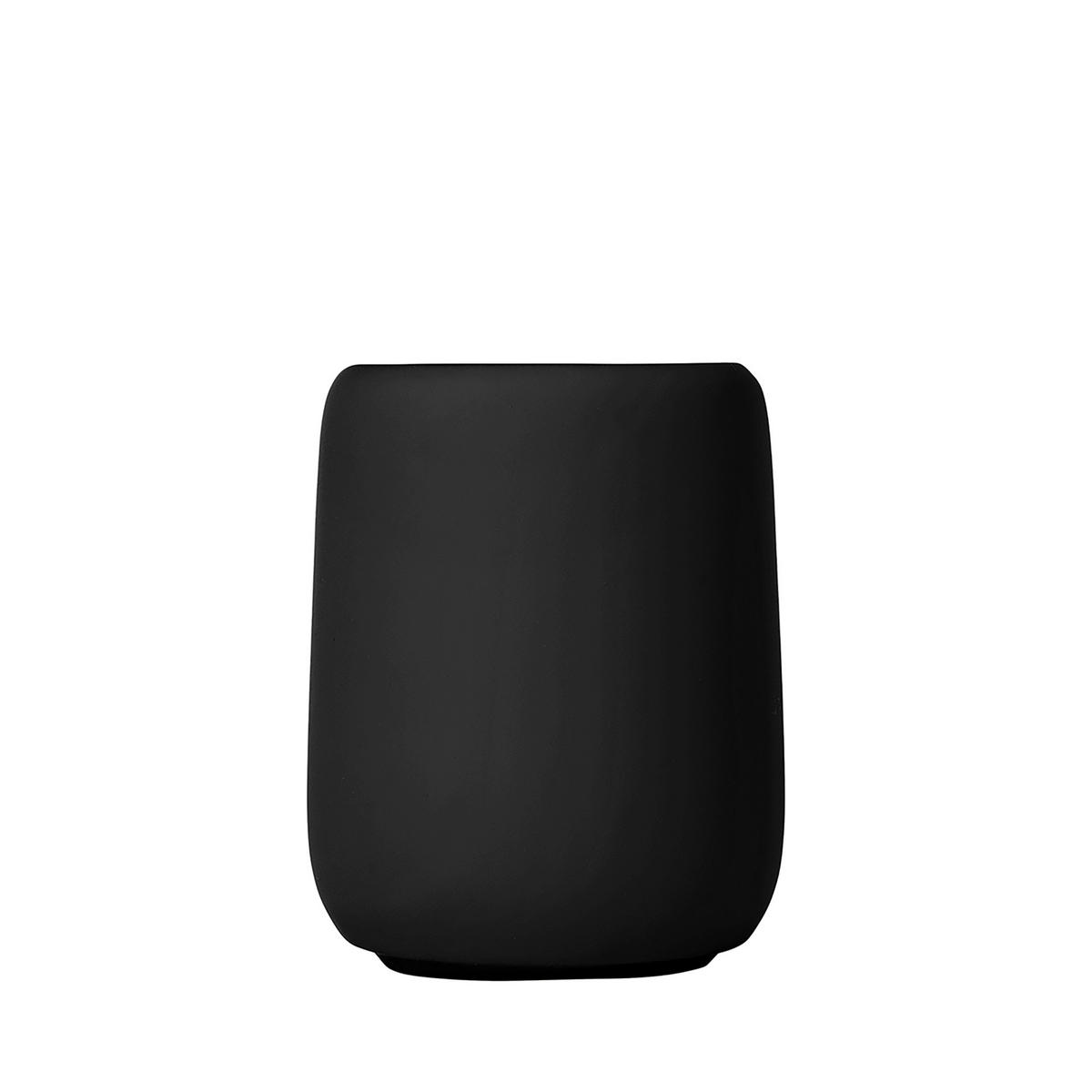 ZAHNPUTZBECHER SONO  - Schwarz, Design, Stein (8,5/11cm) - Blomus