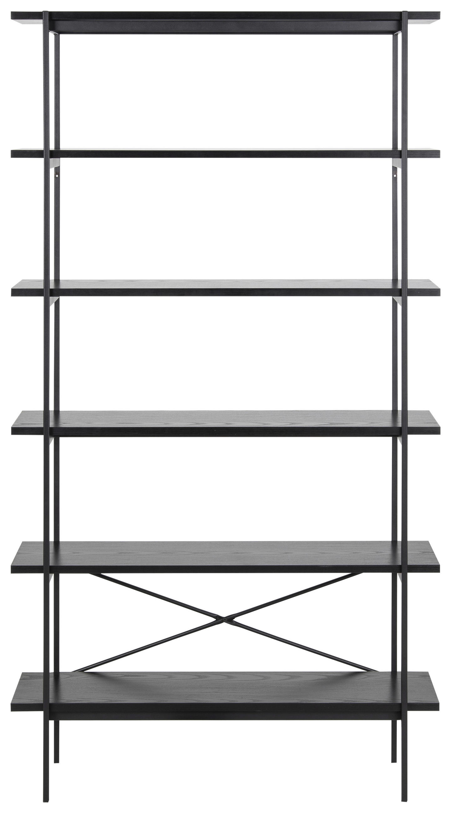 REGAL Schwarz  - Schwarz, MODERN, Holzwerkstoff/Metall (94/172/27cm)