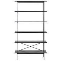 HYLLA i 94/172/27 cm svart  - svart, Modern, metall/trämaterial (94/172/27cm) - Best Price
